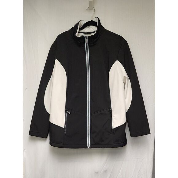 Sporto Long Sleeve Womens Colorblock Back/Ivory Jacket Size XL - Picture 3 of 7